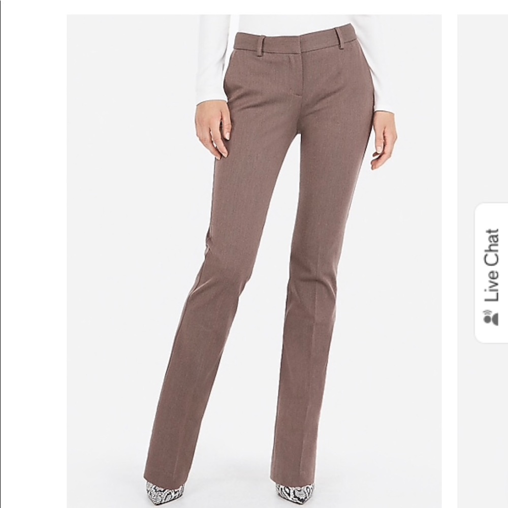 Express Columnist Barely Boot Mid Rise Work Pants